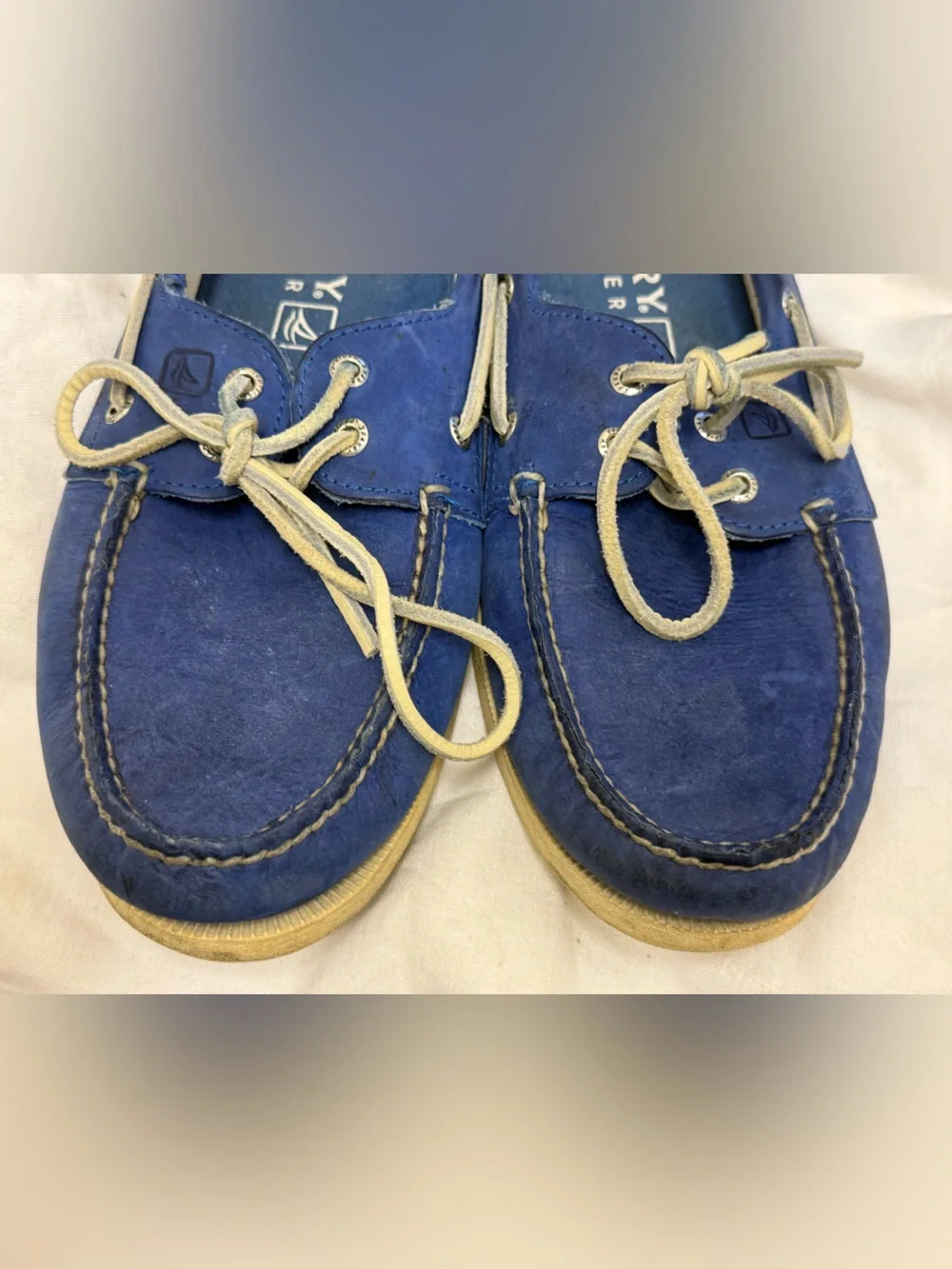 Sperry A/O 2-Eye Royal Blue Leather Boat Shoes Men’s 11⁠